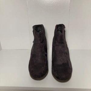 Gray Suede Booties